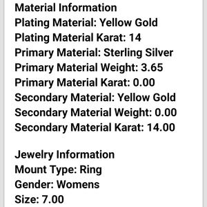 Vivtoy townseny 30 diamond 14 k ring size7